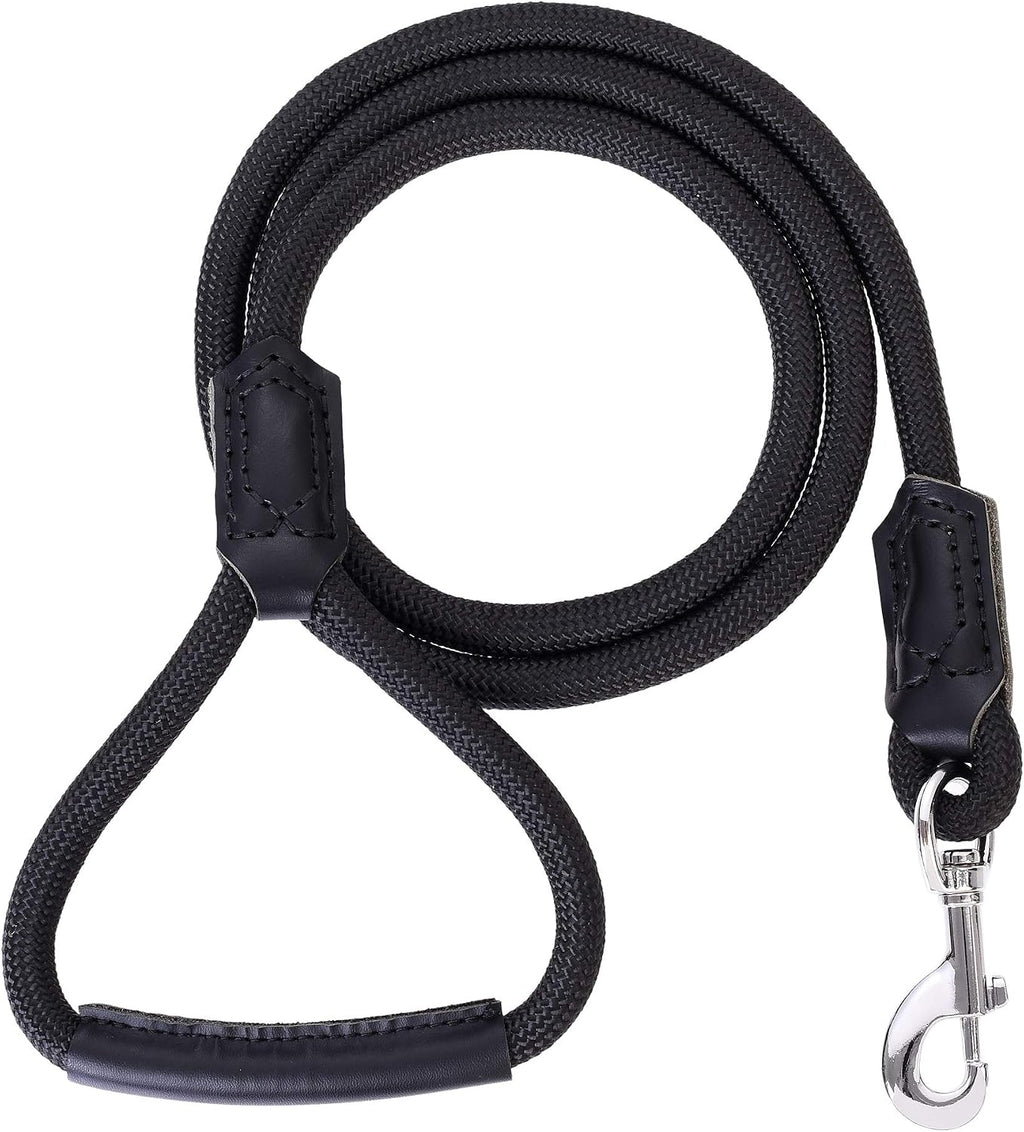 Mile High Life Rope Leash with Genuine Leather Connection, 6 FT/5 FT/4 FT, Heavy Duty Leash for Medium & Large Dogs (Brown, 48 Inch) - Image 12