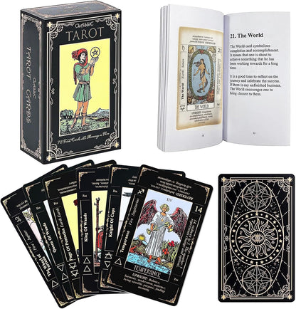 Sunhhx tarot cards set with 78 cards in black and white box