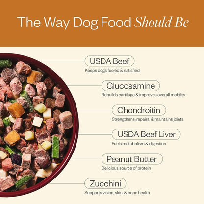 Maev Human-Grade Fresh-Frozen Beef Dog Food, Hip & Joint Formula | High-Protein, Grain-Free, Whole Ingredient Raw Food for Dogs | Complete & Balanced Meal or Topper | Made in USA | 5 lb - Image 5