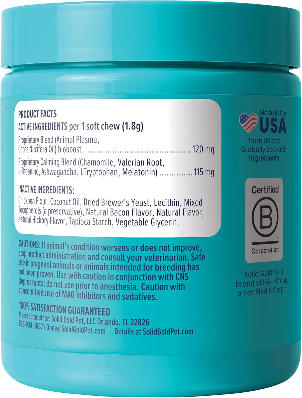 Solid Gold Calming Chews for Dogs - Dog Calming Chews w/Melatonin for Separation, Stress & Hyperactivity Relief - Supports Relaxation for Travel, Fireworks & Storms - All Ages & Sizes - Bacon 120ct - Image 9