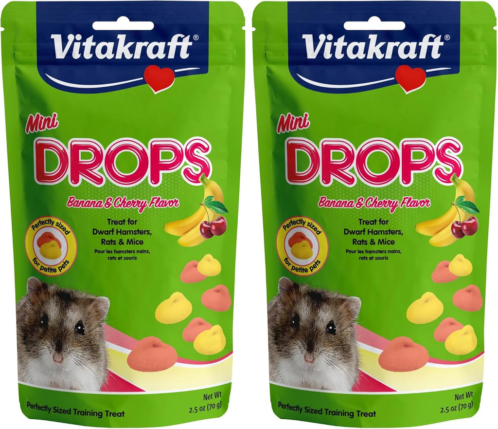 Vitakraft Mini Drops Cherry Banana Treats for Hamsters Rats Mice and Small Pets - Wholesome Small Animal Snacks with Real Fruit Flavor and Nutrient-Rich Goodness - 2.5 Ounce Pack - Image 12