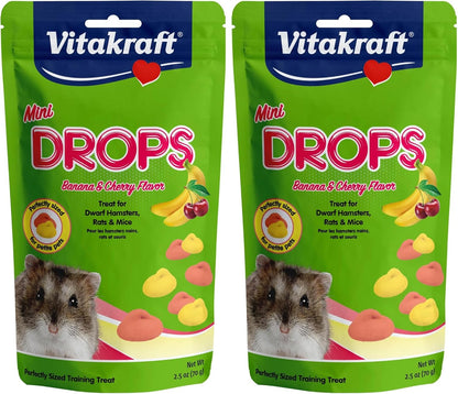 Vitakraft Mini Drops Cherry Banana Treats for Hamsters Rats Mice and Small Pets - Wholesome Small Animal Snacks with Real Fruit Flavor and Nutrient-Rich Goodness - 2.5 Ounce Pack - Image 12
