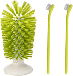 MQACPUPY turtle brush with suction cup pack of three front view