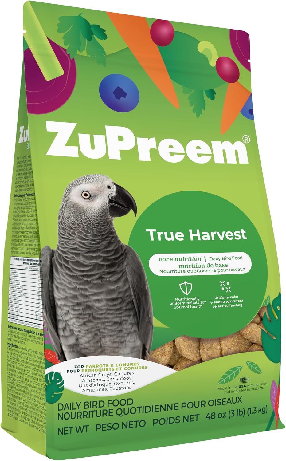 ZuPreem FruitBlend Parrot & Conure Food, Uniform Bird Food, M/L, 3.5 lb - Image 14