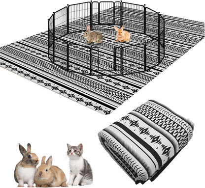 BNOSDM 79" X 55" Large Bunny Cage Liner Washable Reusable Big Rabbit Pads Floor Mat for Rabbits Anti Slip Rug for Bunnies, Pet Carpet for Chinchillas Cats Guinea Pigs Ferrets Dogs - Image 14
