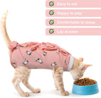 Pumyporeity post surgery medical cat shirt showing back straps