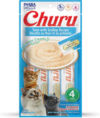 INABA Churu Cat Treats, Grain-Free, Lickable, Squeezable Creamy Pure Cat Treat/Topper with Vitamin E & Taurine, 0.5 Ounces Each Tube, 4 Tubes, Tuna with Salmon Recipe - Image 13