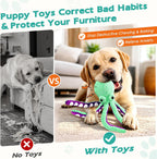 Fuufome Squeaky Plush Dog Toys, Soft Fabric Toys for Puppy, Small and Medium Dogs, Interactive Daily Companionship Training Reward Birthday Gift - Image 9