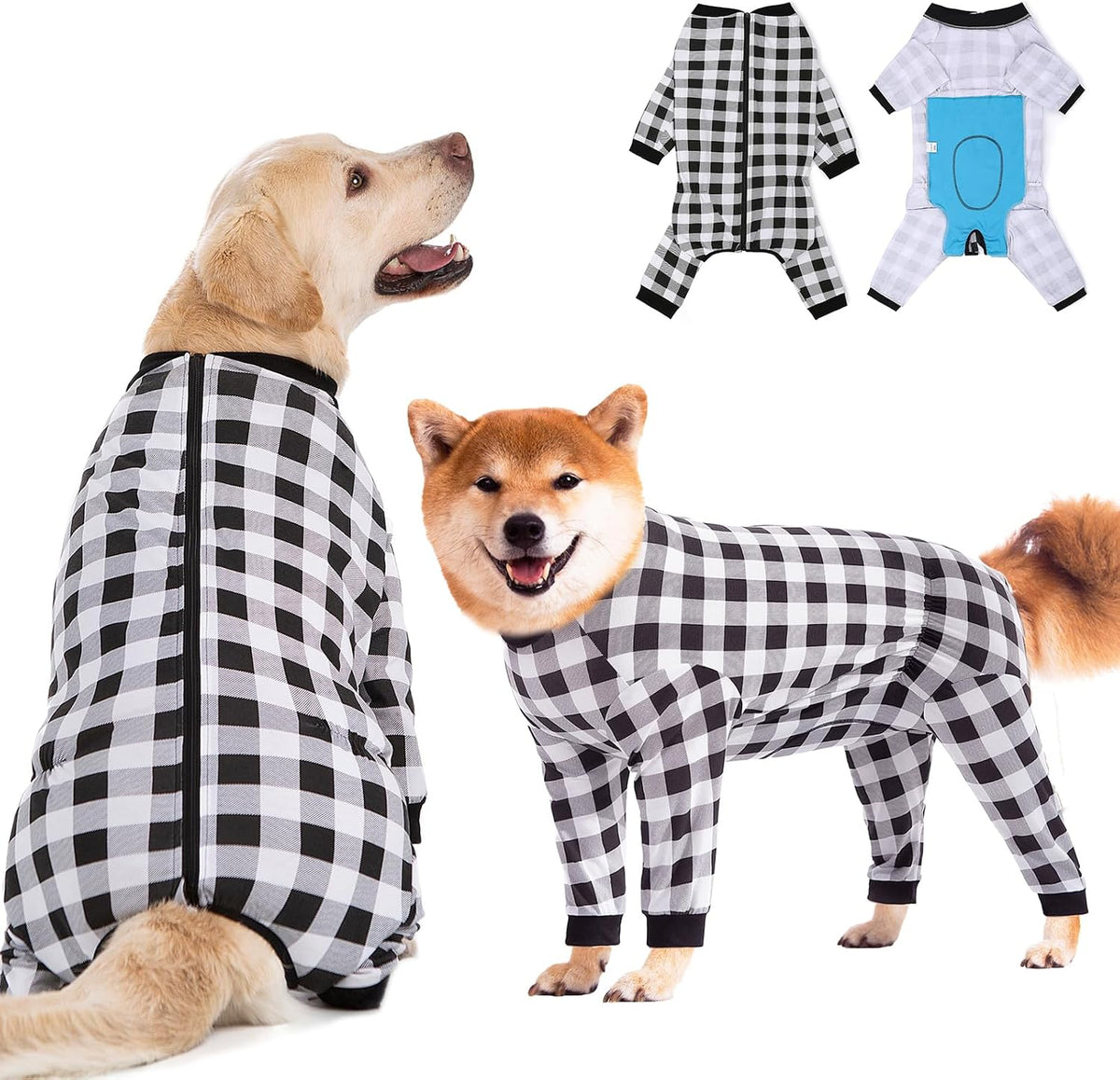 Dog Recovery Suit Full-Zipper After Post-Surgery Large Medium Dogs, Dog Bodysuit for Prevent Licking& Chewing Wounds Onesies Cone Alternative (Purple, 4X-Large) - Image 14