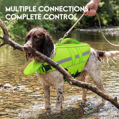 Ripstop fabric imported dog life jacket for beach and boating