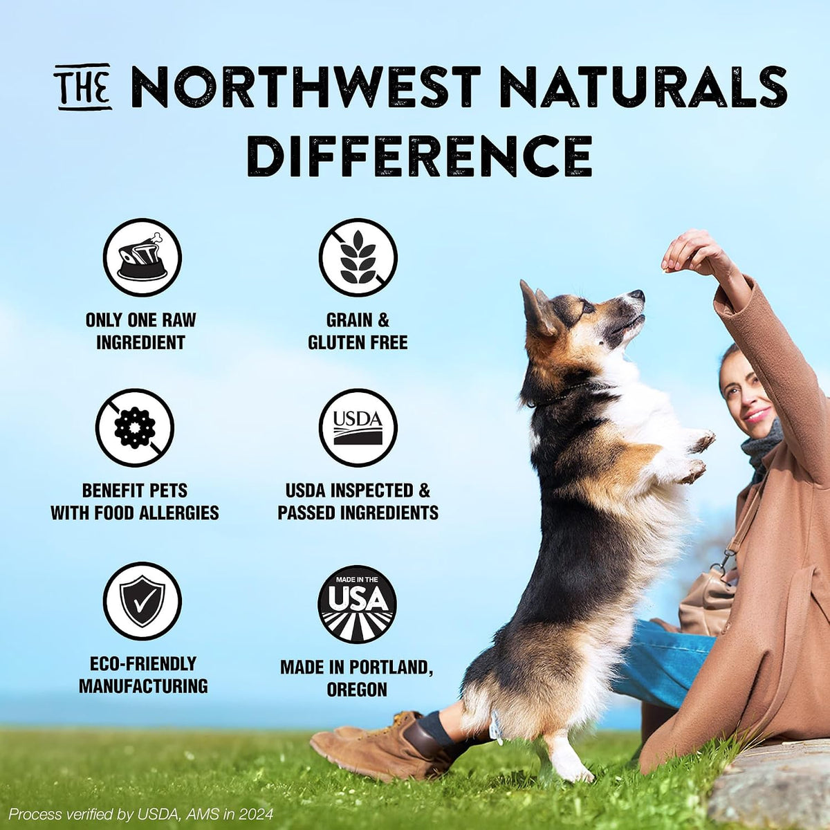 Northwest Naturals raw rewards pet snacks packaging side angle