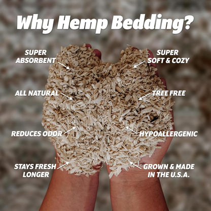 Naturally grown hemp bedding texture closeup