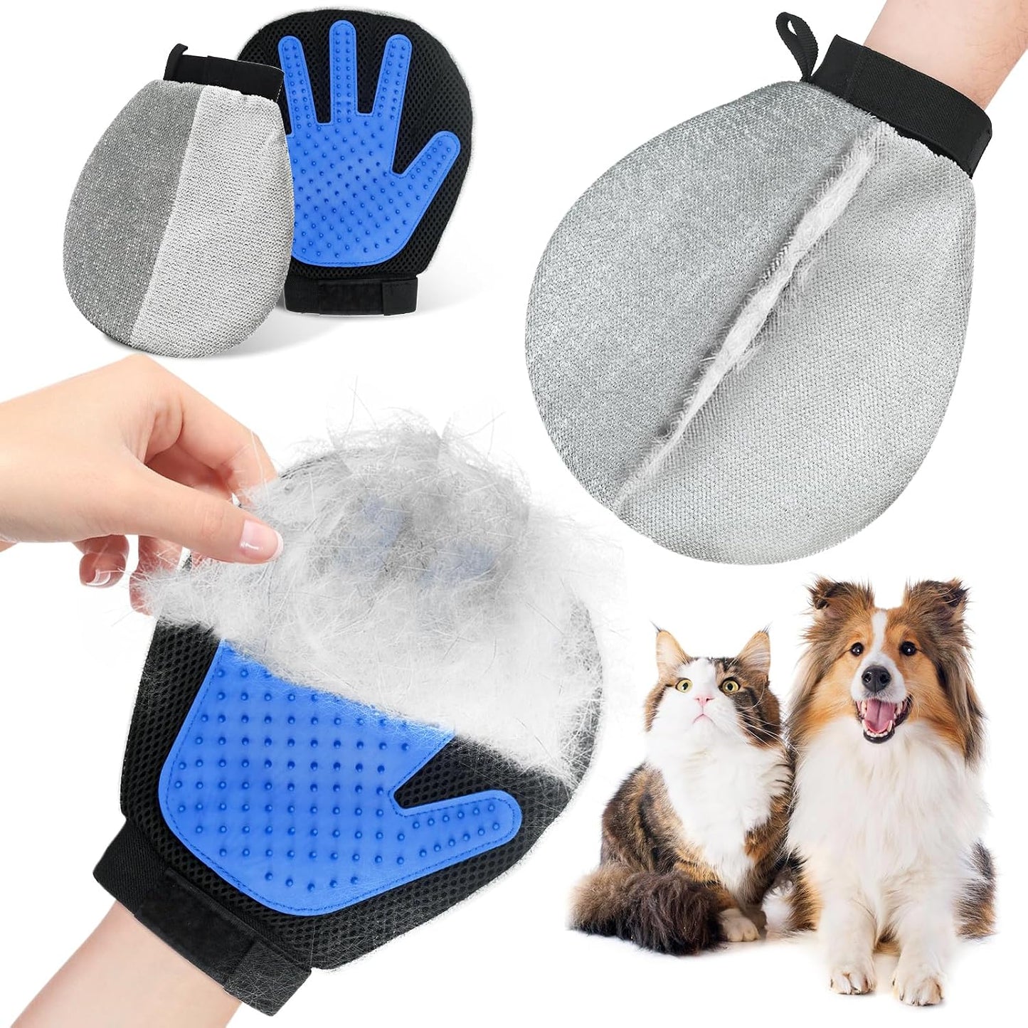 Cat enjoying a massage with Starroad-Tim grooming glove