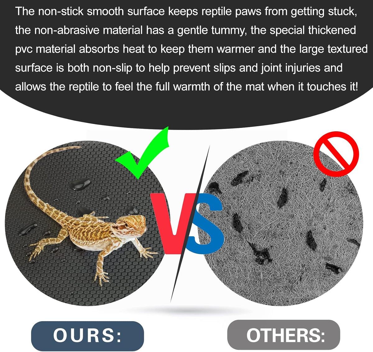 Cut-to-fit PVC reptile carpet substrate for enclosures