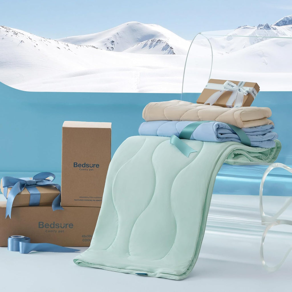 Washable cooling blanket being placed into a washing machine for easy care