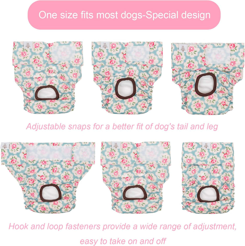 CuteBone reusable doggie nappies adjustable snap buttons detail view