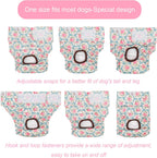 CuteBone reusable doggie nappies adjustable snap buttons detail view