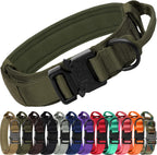 Joytale Tactical Dog Collar with Handle and Metal Buckle, Heavy Duty Padded Military Collar with 2 Patches for Training, Adjustable for Large Dogs, Black, L - Image 13
