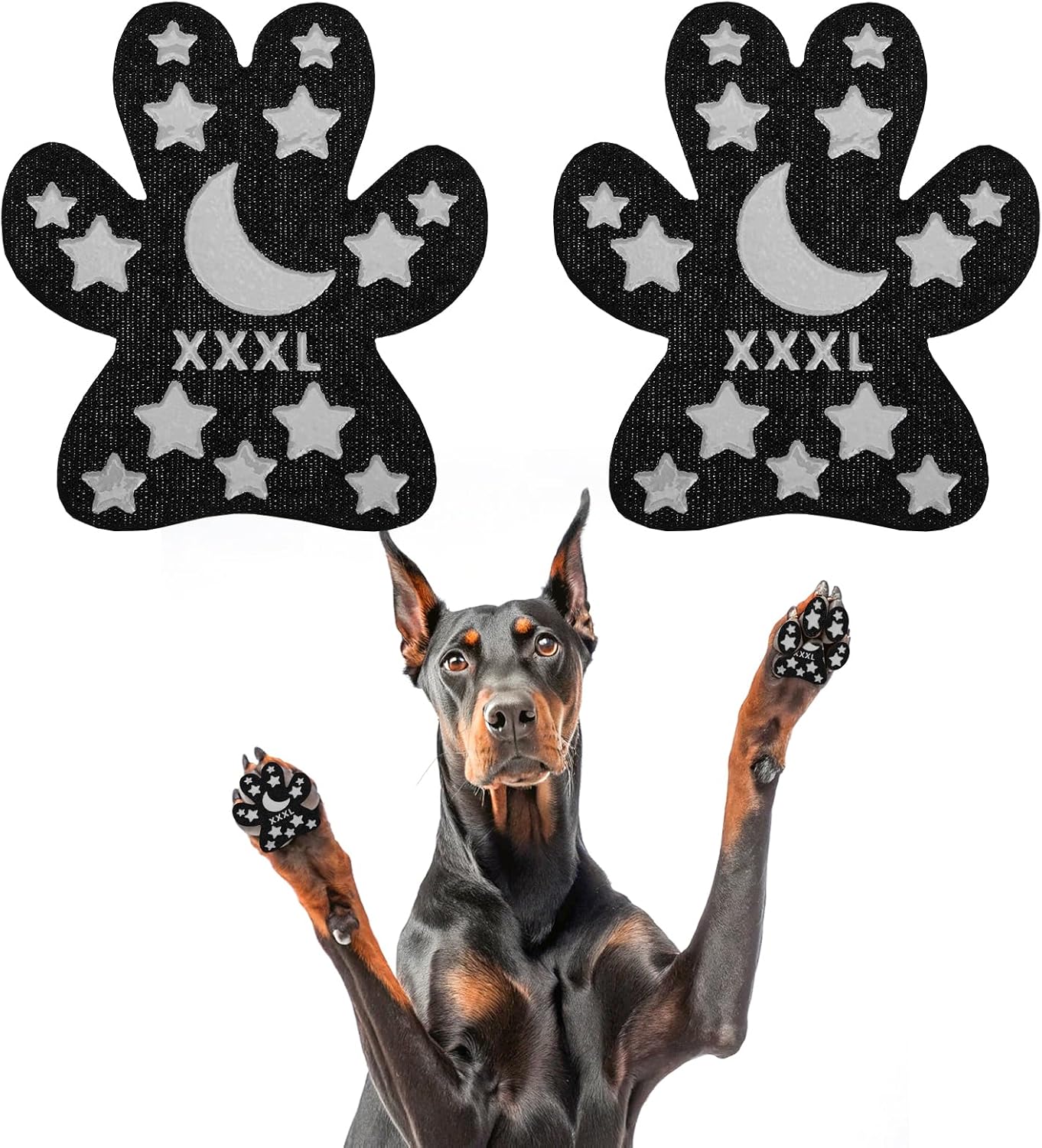 BEAUTYZOO Dog Paw Protector Anti-Slip, Paw Pads for Dogs Traction On Hardwood Floors, Paw Stickers for Hot/Cold Pavement for Senior Dogs, Shoes Boots Socks Replacement, 6 Sets (24 pcs) L - Image 14
