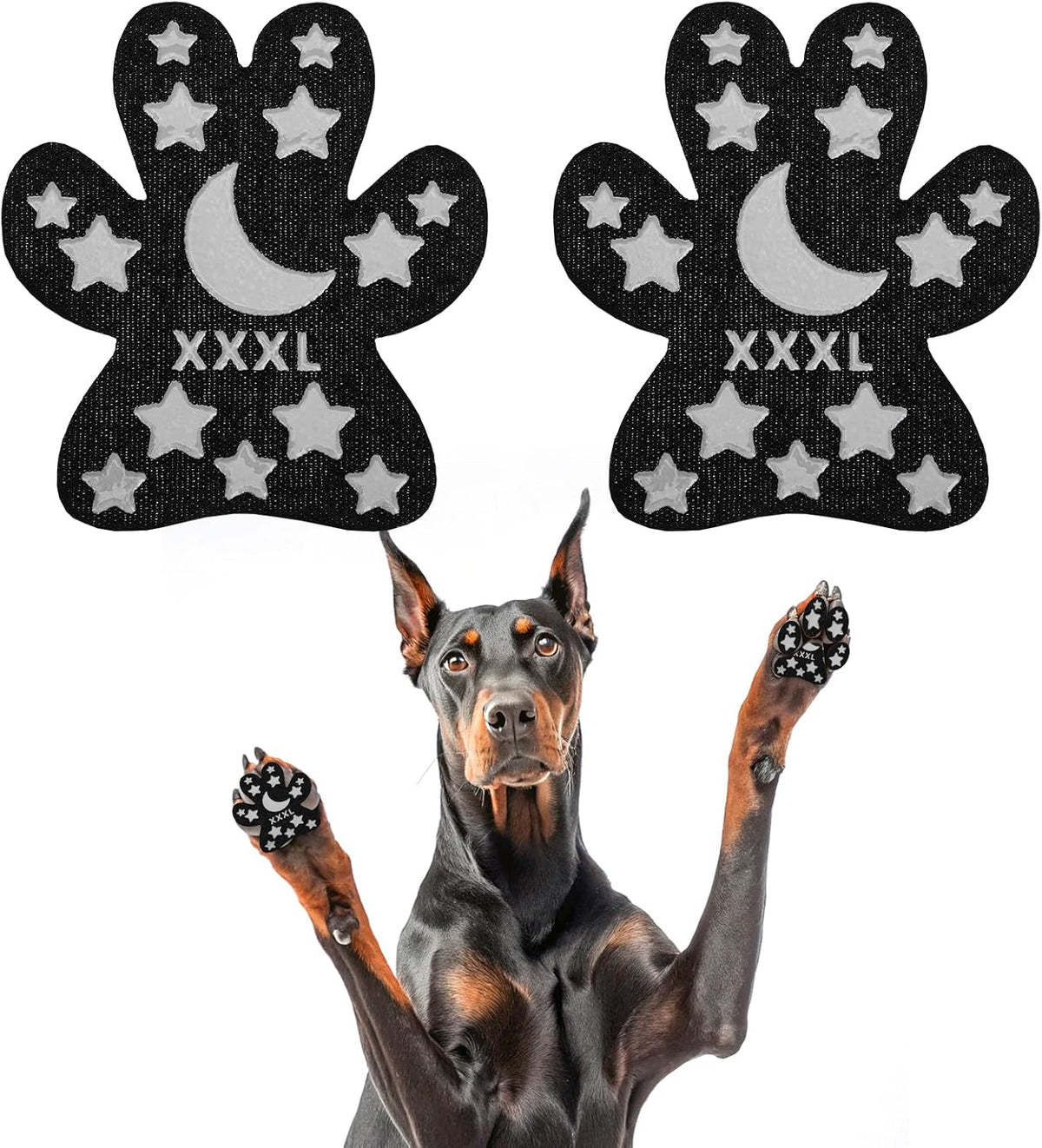 BEAUTYZOO Dog Paw Protector Anti-Slip, Paw Pads for Dogs Traction On Hardwood Floors, Paw Stickers for Hot/Cold Pavement for Senior Dogs, Shoes Boots Socks Replacement, 6 Sets (24 pcs) L - Image 14
