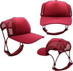 DIY PupLid Trucker Hats (Cranberry, Large) - Customizable Dog Hat, Blank Canvas for Personalized Design, Adjustable, Premium Stylish Sun Protection - Image 10