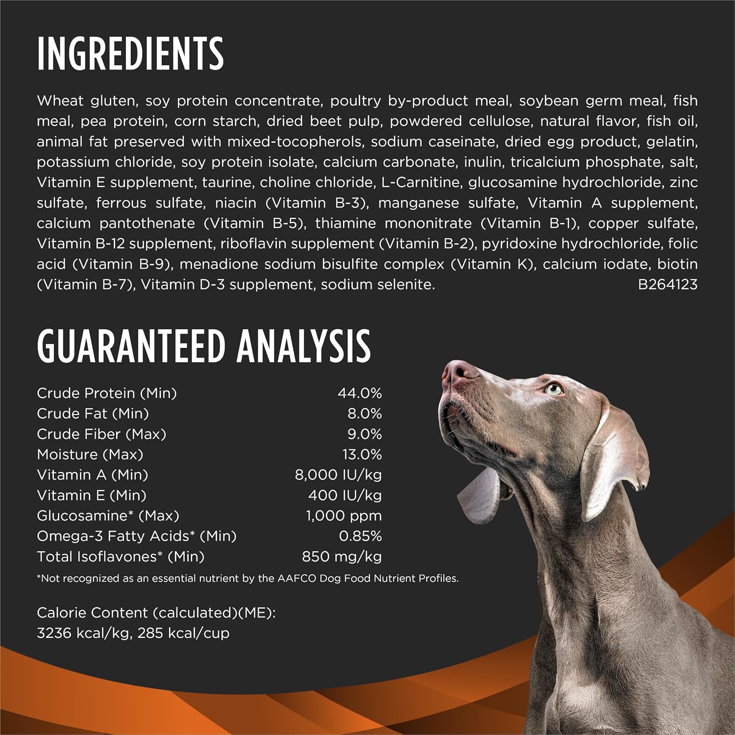 USA imported Purina Pro Plan weight control dry dog food bag displaying high protein formula ingredients