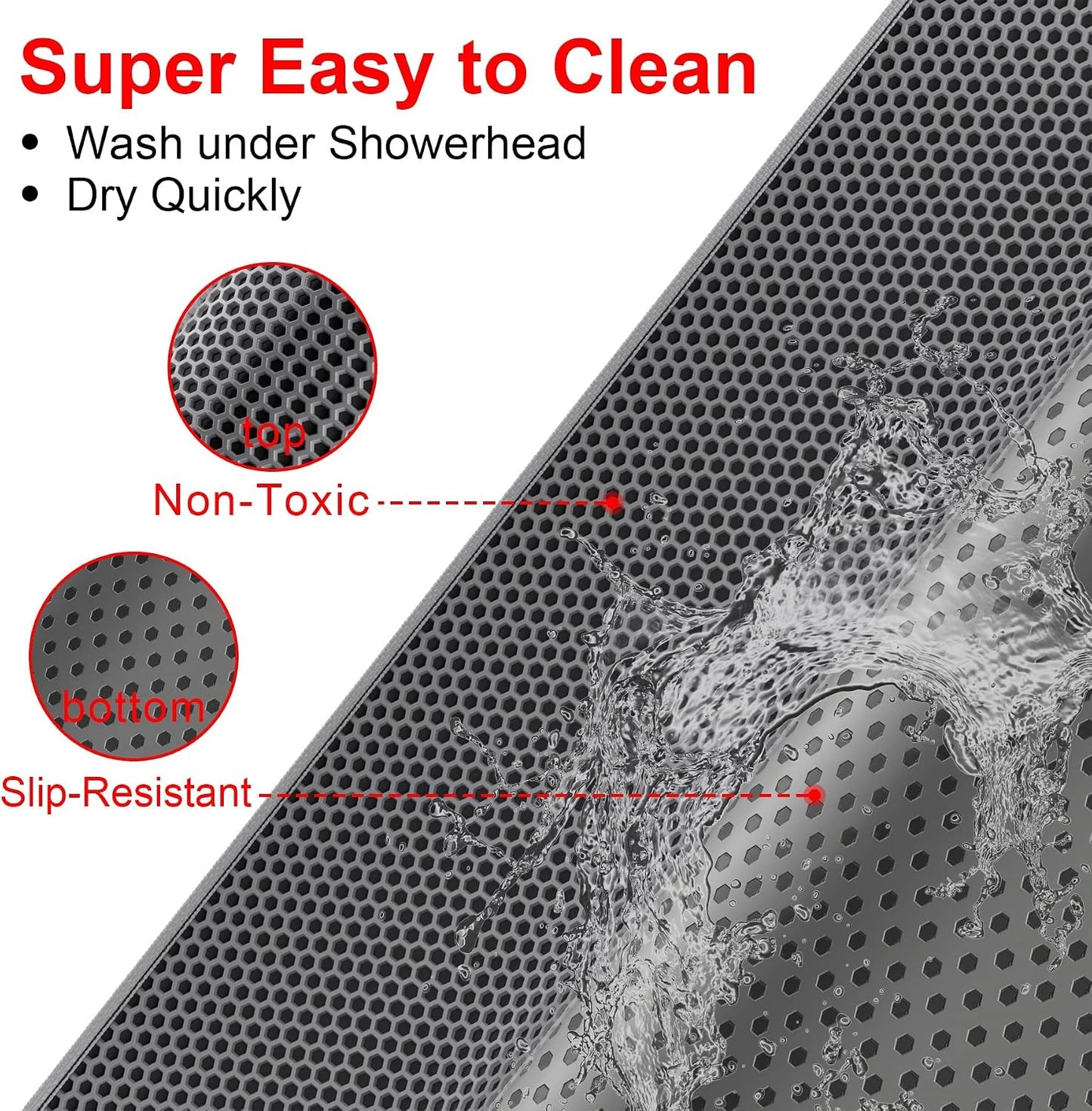 Waretary thirty by thirty six inch large cat mat trapping pellet litter