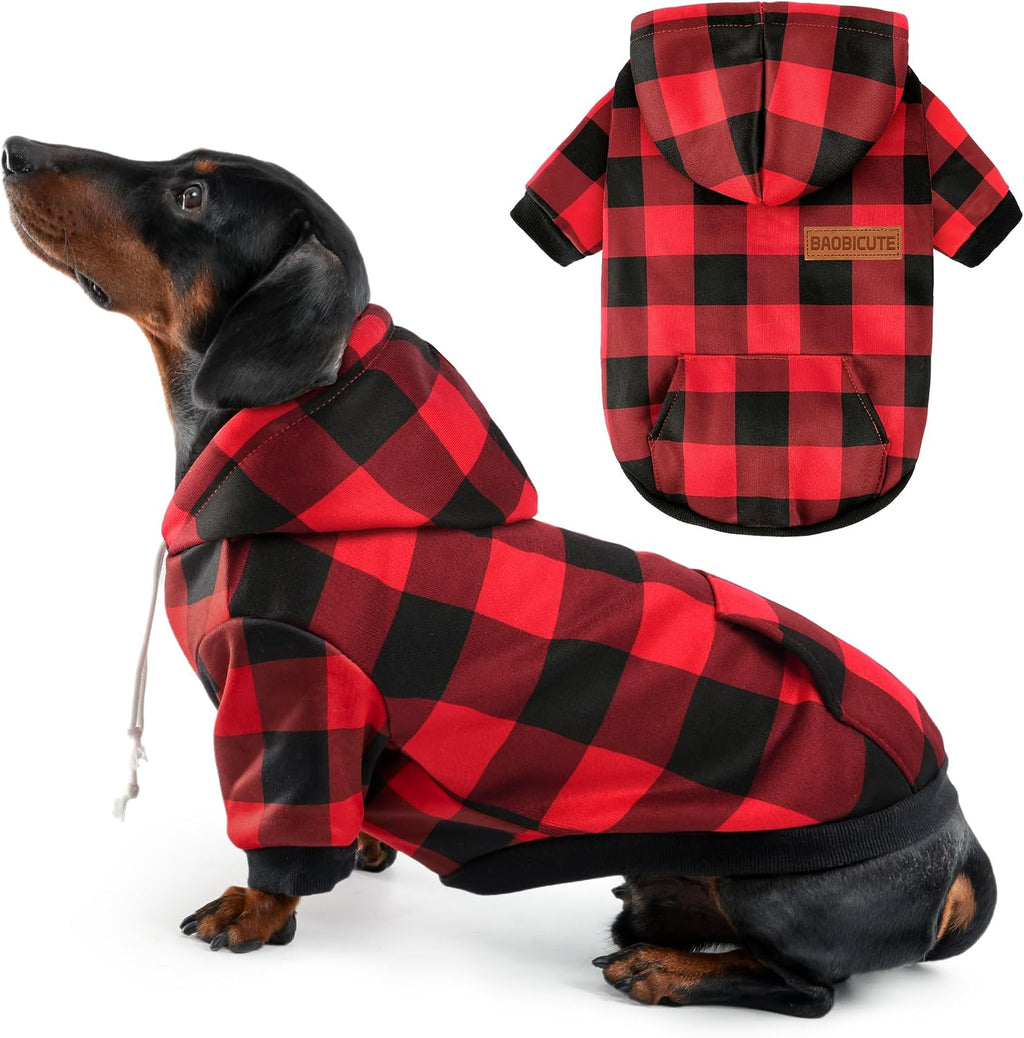 Dog Basic Hoodie Soft Dog Clothes Cold Weather Sweaters for Medium Large Dogs Cozy Fabric Warm Sweatshirt with Leash Hole for Boys (Black, X-Large (35-55 lbs)) - Image 14