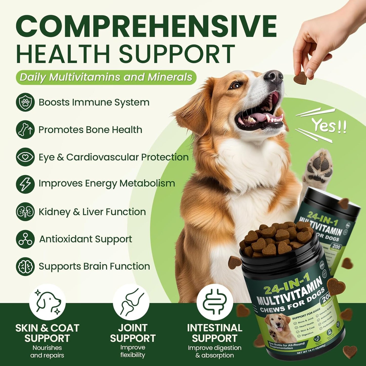 Tciika dog vitamins and supplements chicken flavor soft chews