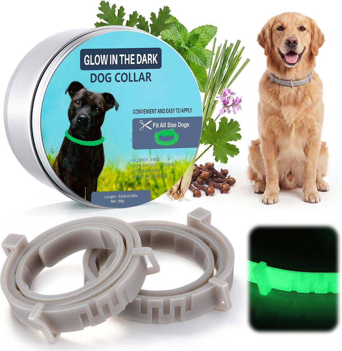 Mysora flea and tick collar for dogs front view
