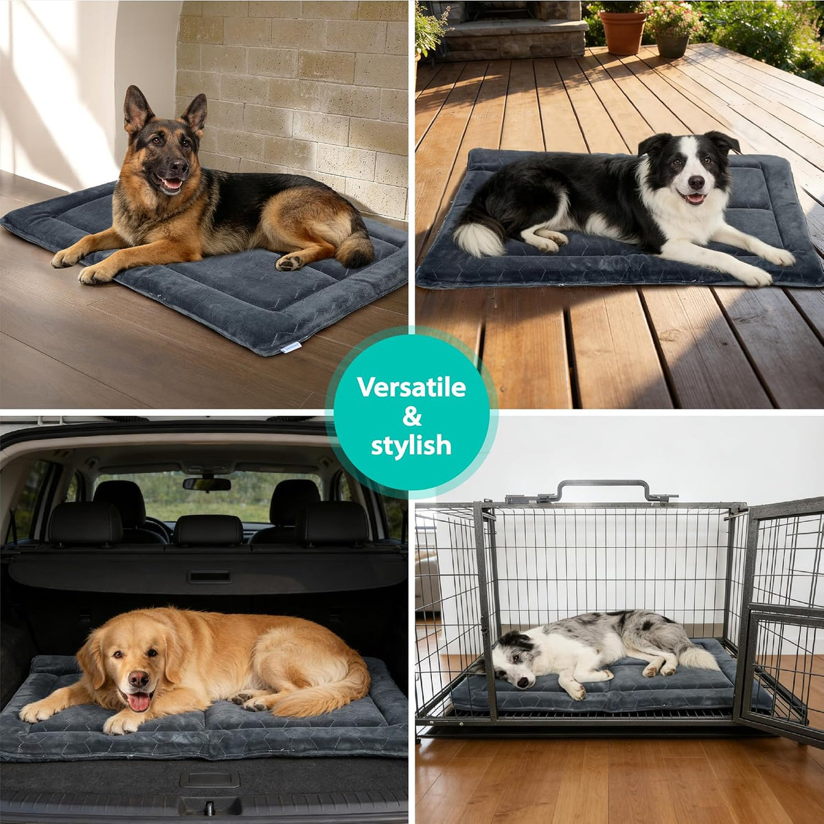 Side profile of Zakapaws chew proof crate pad