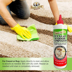 Parker And Bailey Pet Stain And Odor Eliminator bottle with professional cleaning context