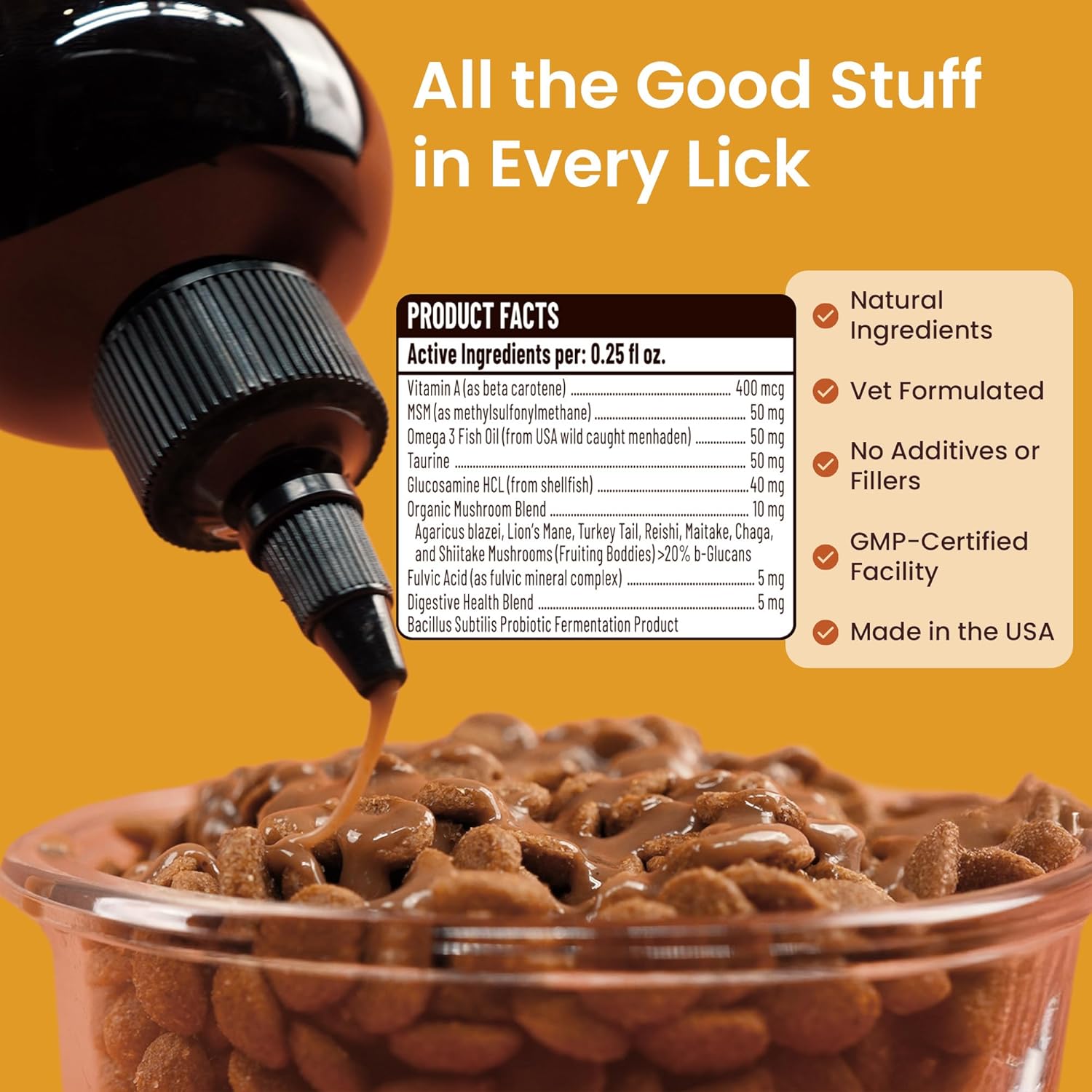 Altira cat food topper showing joint and coat health benefits