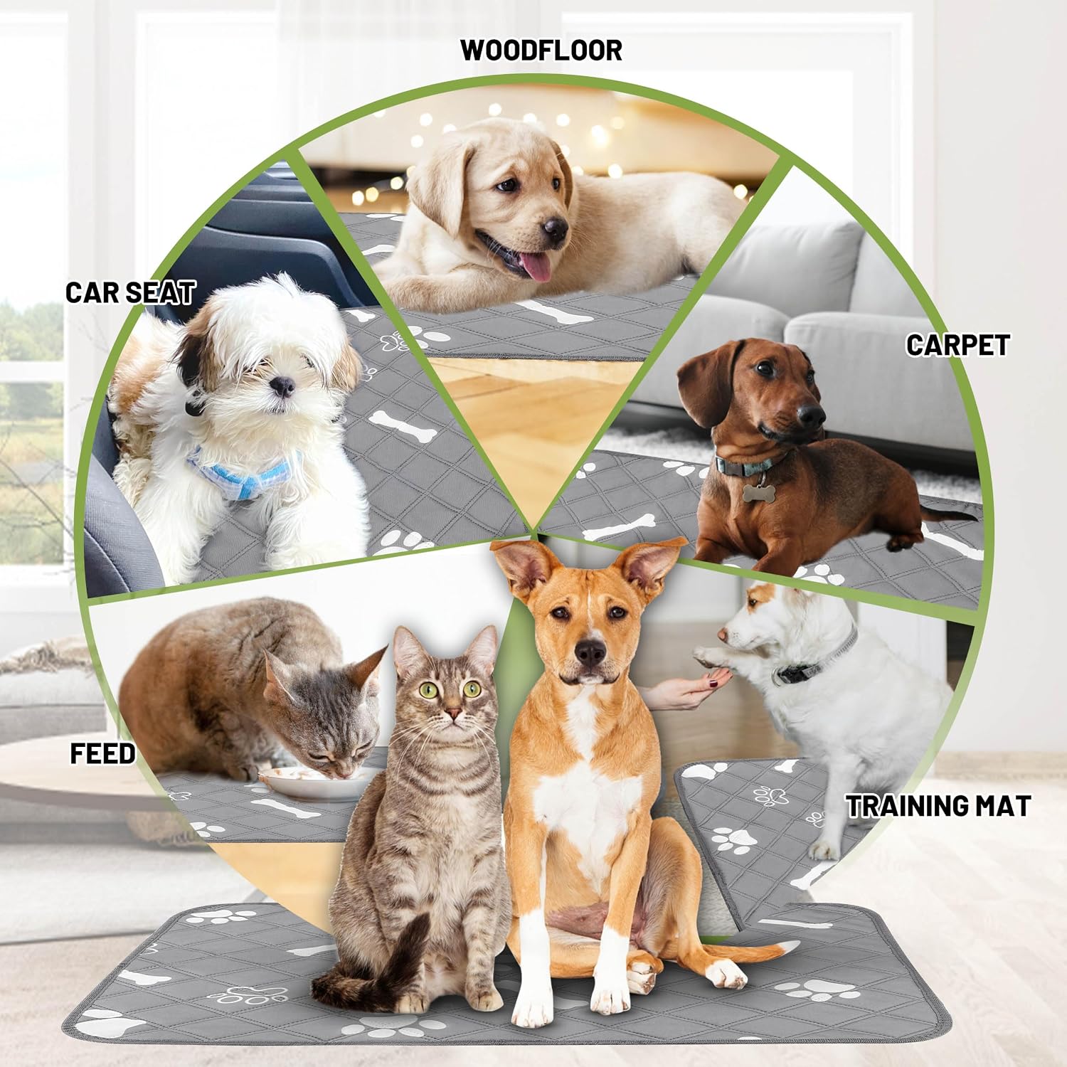 Close up of absorbent fabric on PatiencET dog potty mats