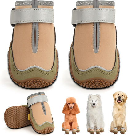 Hcpet Dog Boots, Dog Shoes for Large Dogs, Medium Dog Boots & Paw Protectors, Anti-Slip Dog Booties for Hot Pavement Winter Snow Hiking with Reflective Straps Black Size 6 - Image 13