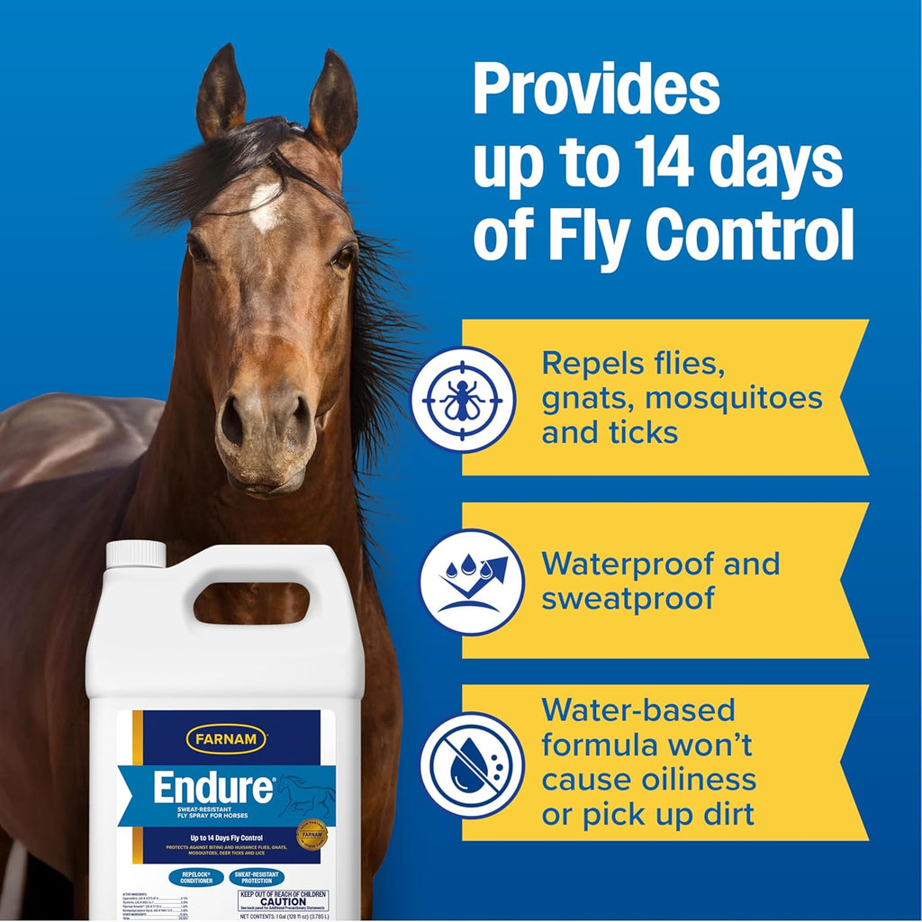 Farnam Endure sweat resistant fly spray back instructions