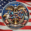 OOOOYCYHT America 250th Anniversary Commemorative Coin front view featuring bald eagle shield design