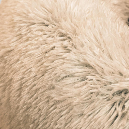 Best Friends by Sheri The Original Calming Donut Dog Bed for Small Dogs up to 25 lbs, Shag Faux Fur, Taupe, 23" x 23" - Image 10
