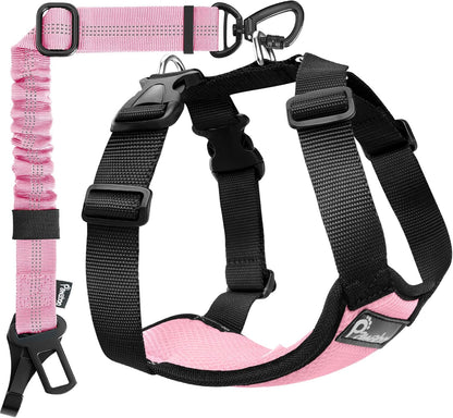 Large size Pawaboo dog car vest black