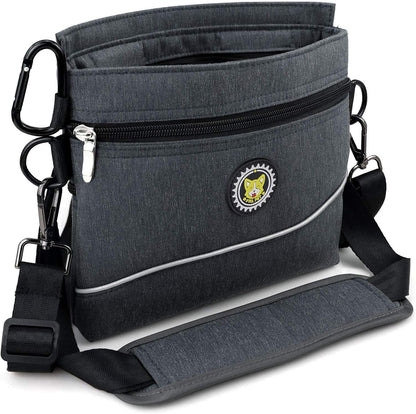 Viklluyr Dog Treat Pouch with Magnetic Closure, 2 Zip Pockets, Removable Inner Pocket, Padded Shoulder Strap, Perfect Food Bag for Agility Training - Including Carabiner - Image 9