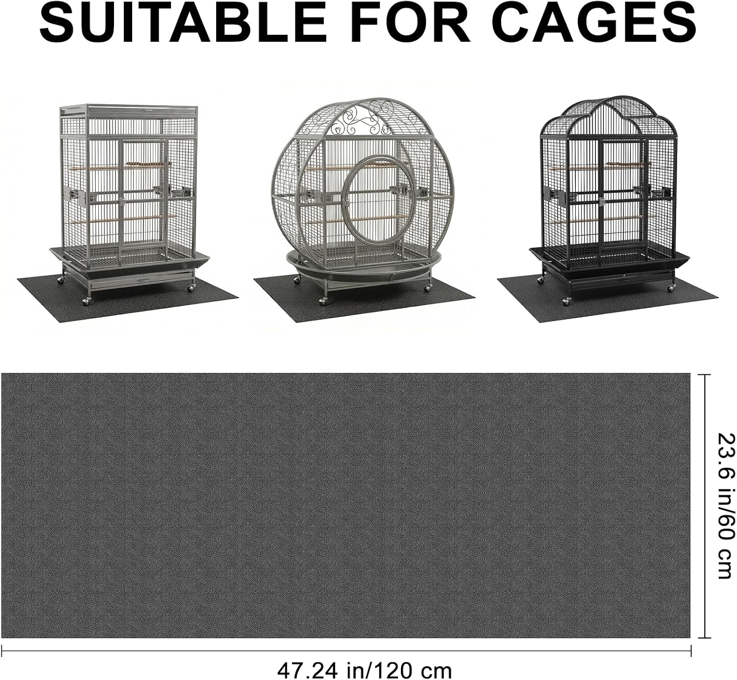 XX-Large black waterproof mat for dog kennels