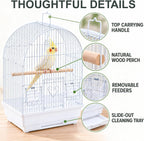 Small Bird Cage, Lightweight Hanging Travel Cage with Removable Tray - Image 5
