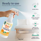 Hepper pet stain remover bottle next to pet accessories