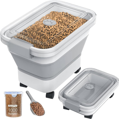 DDMOMMY collapsible dog food storage container front view