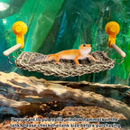 VCEPJH Bearded Dragon Toy close up highlighting the eco friendly hand woven design