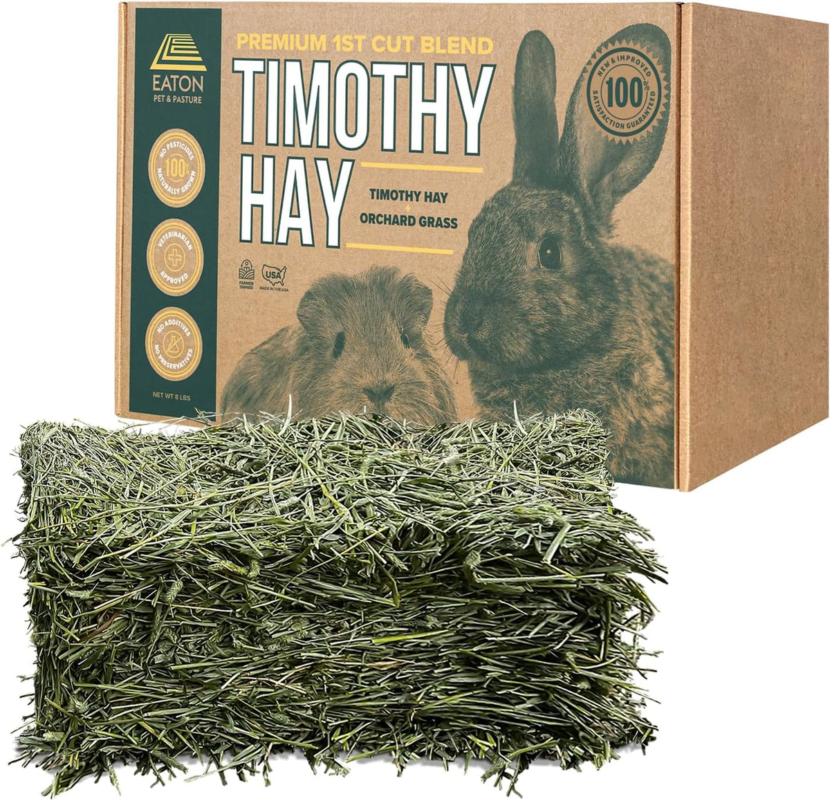 Eaton Pet and Pasture Timothy Hay Orchard Blend front view packaging