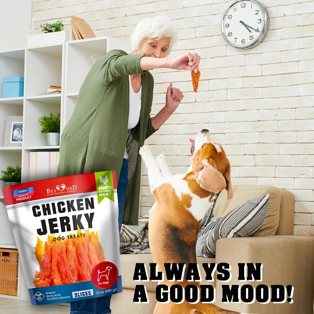 Healthy chicken jerky strips for dental health