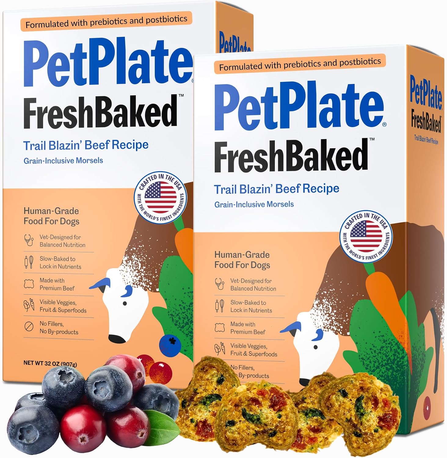 PetPlate Trail Blazin' Beef FreshBaked Dry Dog Food Grain-Inclusive, Gently Baked and Air-Dried Human Grade Dog Food, Formulated with Prebiotics and Postbiotics, No Fillers or by-Products, 2lbs - Image 11