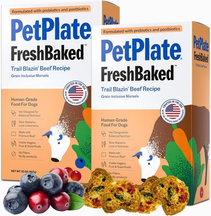 PetPlate Trail Blazin' Beef FreshBaked Dry Dog Food Grain-Inclusive, Gently Baked and Air-Dried Human Grade Dog Food, Formulated with Prebiotics and Postbiotics, No Fillers or by-Products, 2lbs - Image 11