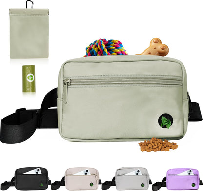 Puppy Dog Treat Pouches for Pet Training Treat Bag, Dog Walking Fanny Pack with Carabiner, Built-in Poop Bag Dispenser & Reuse Dog Poop Holder, Puppy Pet Treat Waist Belt (Black) - Image 10